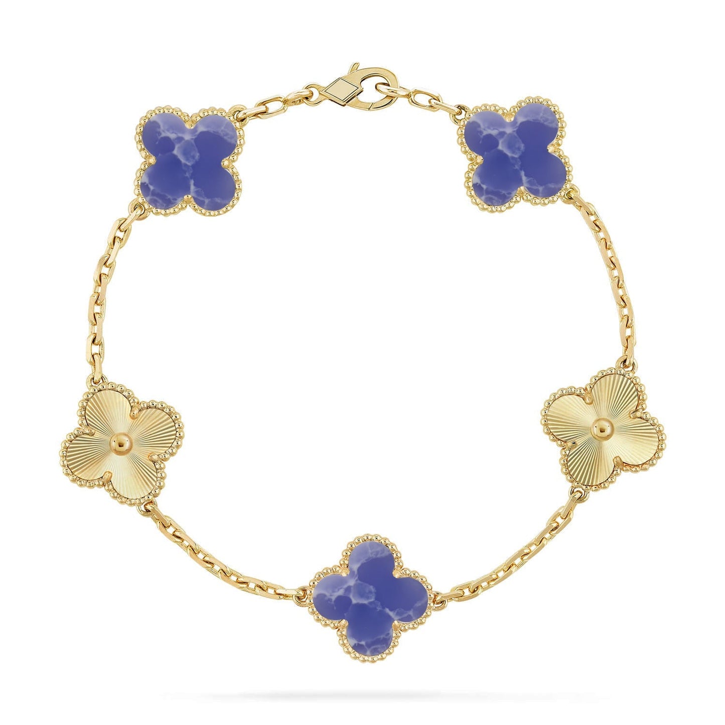 [Lora]CLOVER 5 MOTIF BLUE VEINS BRACELET COLLECTION