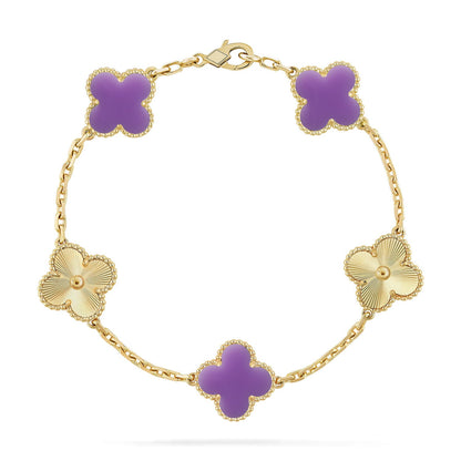 [LORA]CLOVER 5 MOTIF LIGHT PURPLE BRACELET COLLECTION