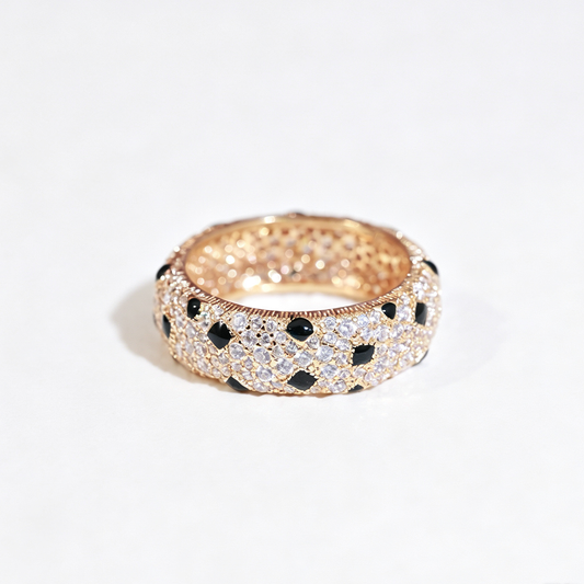 [Lora] PANTHERE SPOTTED FULL DIAMOND RING