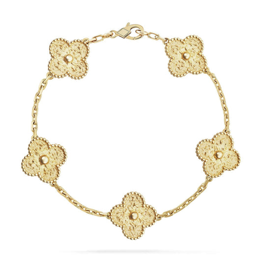 [LORA]CLOVER 5 MOTIFS BRONZING BRACELET
