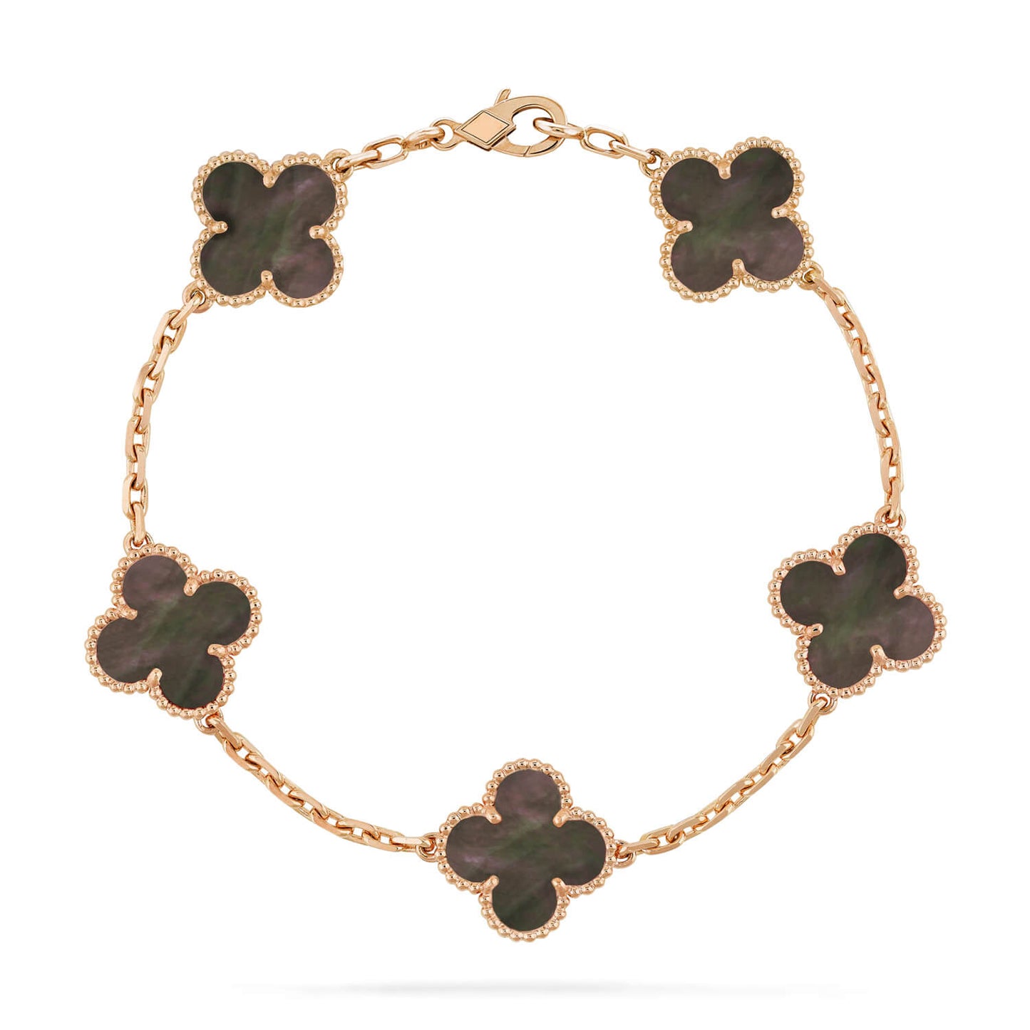 [LORA]CLOVER 5 MOTIF GRAY MOP  BRACELET