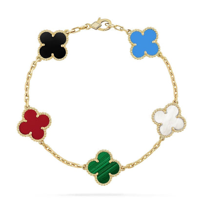 [LORA]CLOVER 5 MOTIFS MULTICOLOR BRACELET