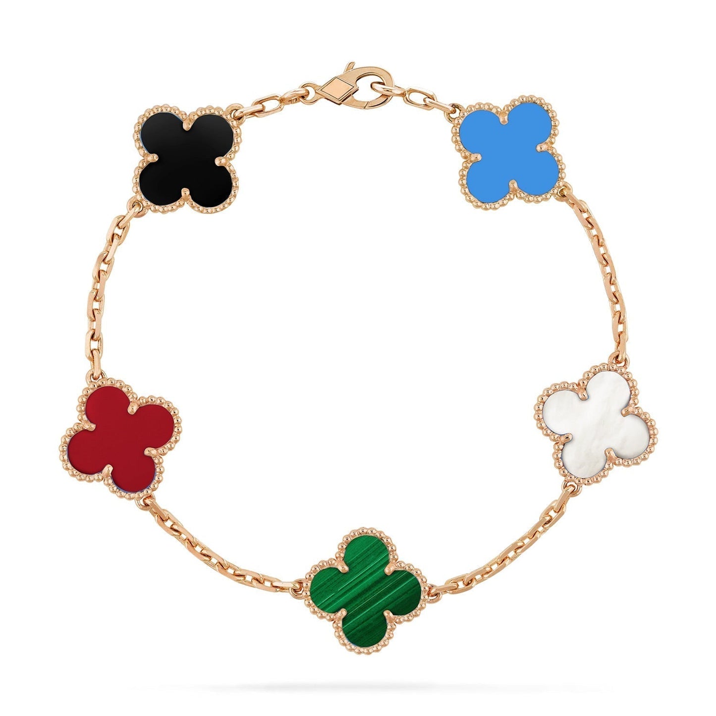 [LORA]CLOVER 5 MOTIFS MULTICOLOR BRACELET