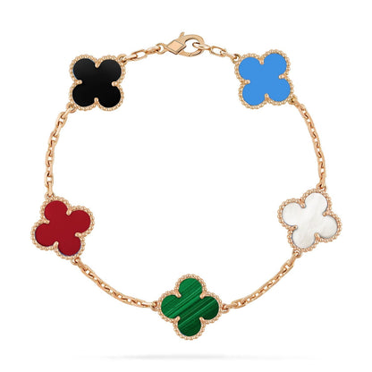 [LORA]CLOVER 5 MOTIFS MULTICOLOR BRACELET