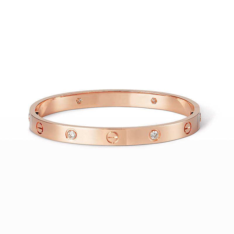 [LORA]LOVE BRACELET 6.1MM 4 DIAMONDS