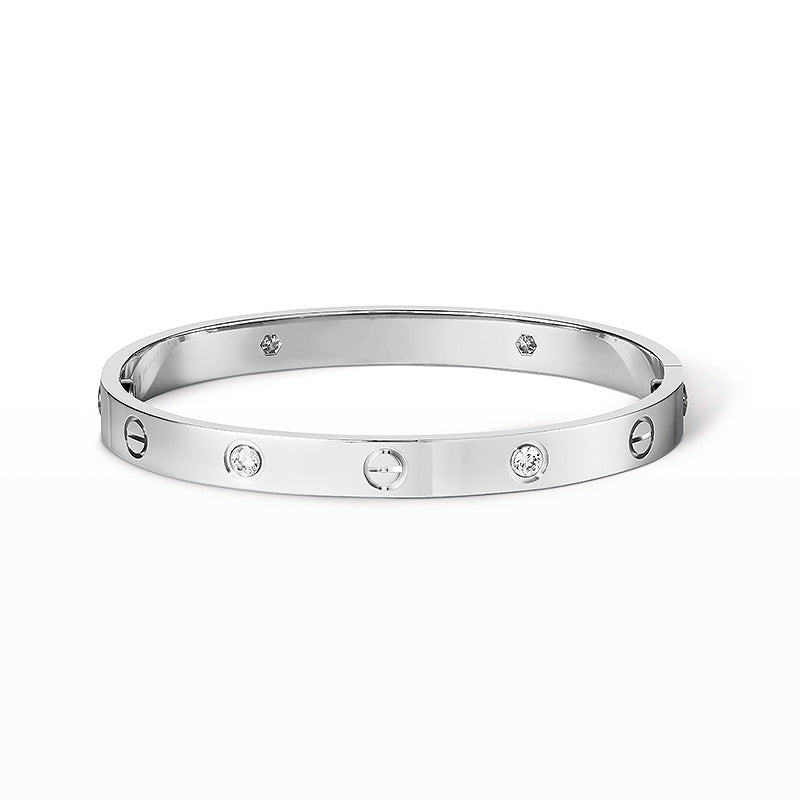 [LORA]LOVE BRACELET 6.1MM 4 DIAMONDS