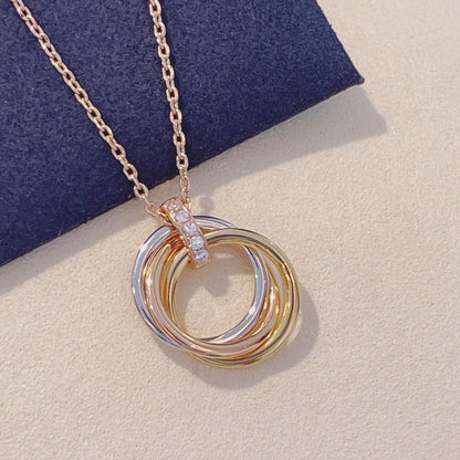 [LORA]TRINITY NECKLACE GOLD  DIAMONDS