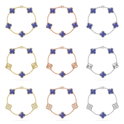 [Lora]CLOVER 5 MOTIF BLUE VEINS BRACELET COLLECTION