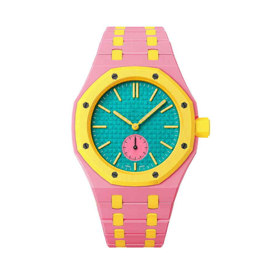 Oak Pop Exclusive Pink And Yellow Bioceramic Strap