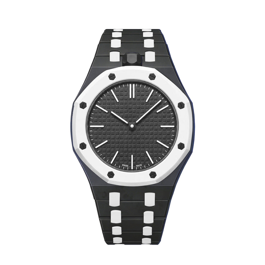 Oak Pop Exclusive Black And White Bioceramic Strap