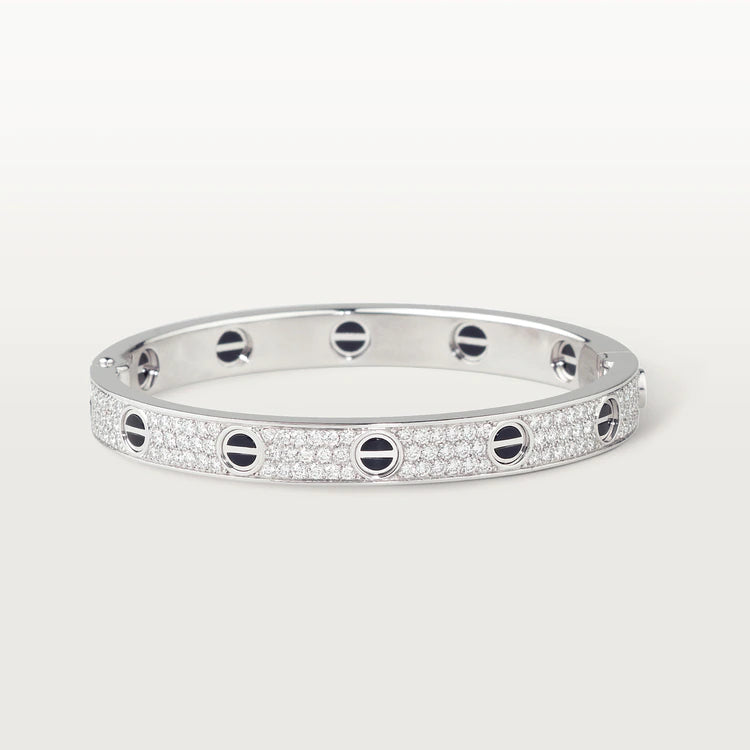[LORA]LOVE BRACELET 6.1MM DIAMOND-PAVED CERAMIC