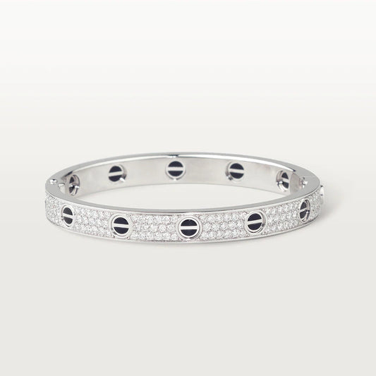 [LORA]LOVE BRACELET 6.1MM DIAMOND-PAVED CERAMIC