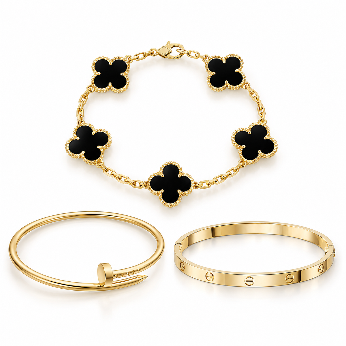 [Lora]Clover & Juste & Lover  Bracelet Stack Set