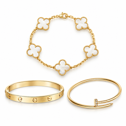 [Lora]Clover & Lover & Juste Bracelet Stack Set