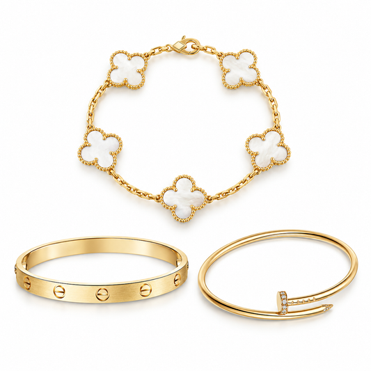 [Lora]Clover & Lover & Juste Bracelet Stack Set