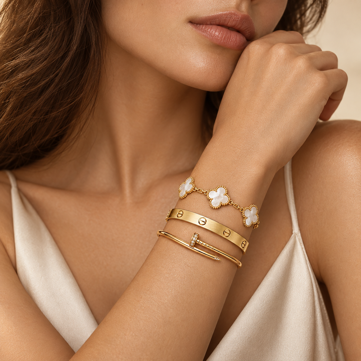 [Lora]Clover & Lover & Juste Bracelet Stack Set