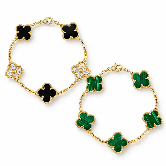[Lora]Clover 5 Motifs  Duo Bracelet Stack Set