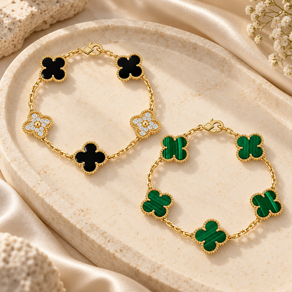 [Lora]Clover 5 Motifs  Duo Bracelet Stack Set