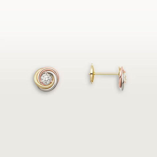 [Lora] TRINITY STUD DIAMOND EARRINGS