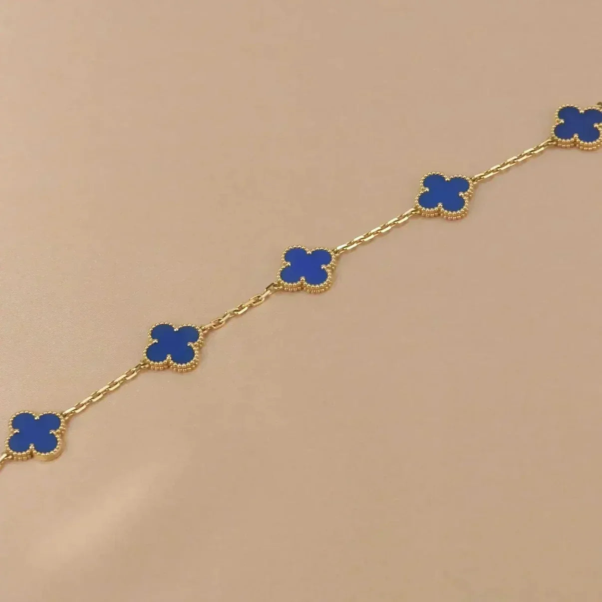 [Lora] CLOVER 5 MOTIF BLUE AGATE BRACELET COLLECTION