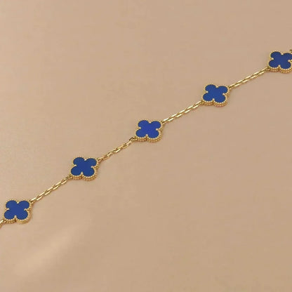 [Lora] CLOVER 5 MOTIF BLUE AGATE BRACELET COLLECTION