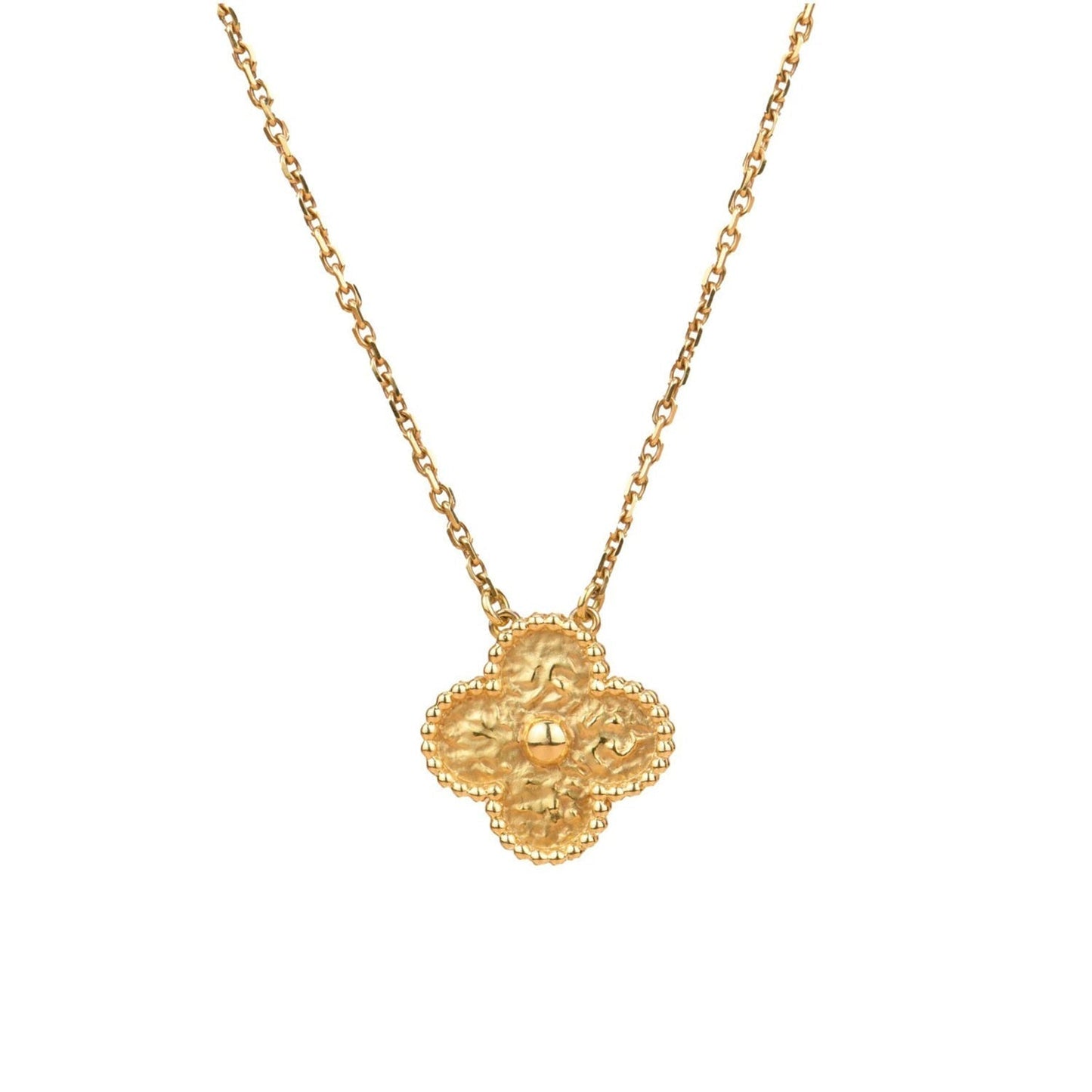 [LORA]CLOVER 15MM  BRONZING NECKLACE