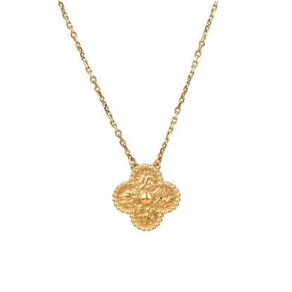 [LORA]CLOVER 15MM  BRONZING NECKLACE
