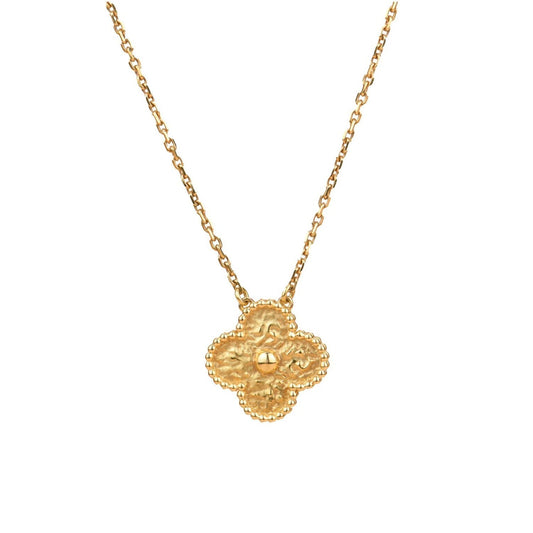 [LORA]CLOVER 15MM  BRONZING NECKLACE