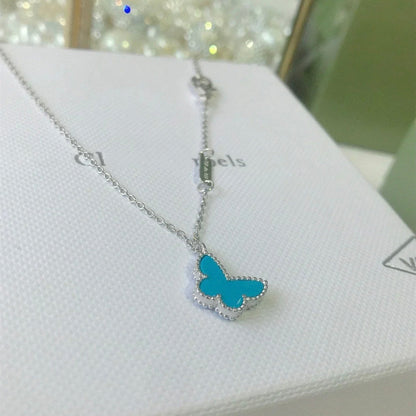 [LORA]BUTTERFLY TURQUOISE BUTTERFLY BRACELET SILVER