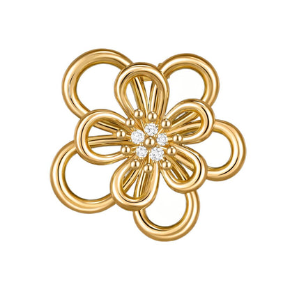 [LORA]FLOWERLACE NECKLACE 5 DIAMONDS