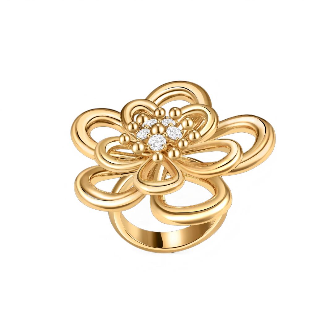 [LORA] FLOWERLACE RING 5 DIAMONDS
