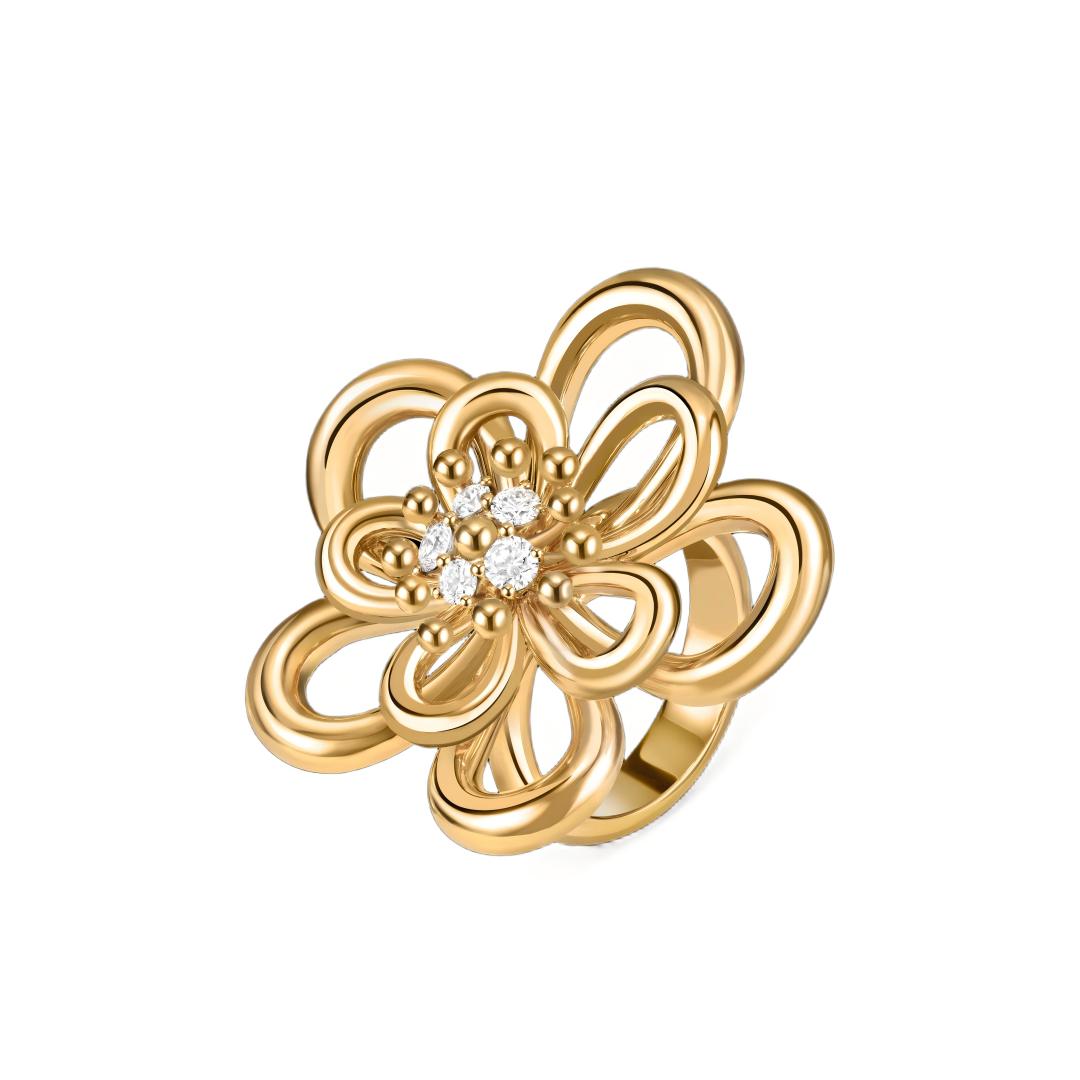 [LORA] FLOWERLACE RING 5 DIAMONDS