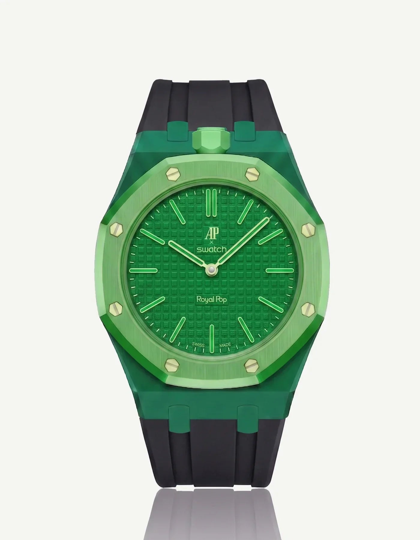 Silicone Strap & Case  Royal Pop Green Eight(Customize  Colors)