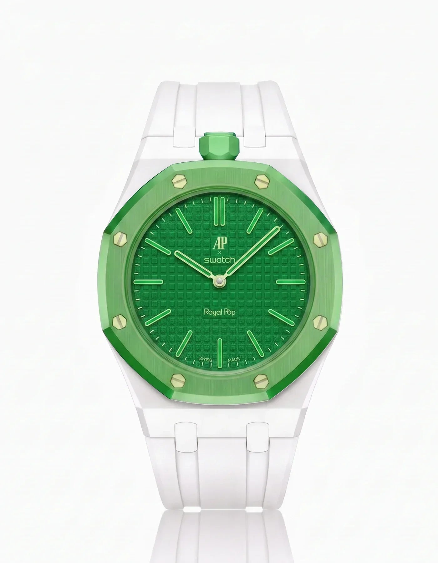 Silicone Strap & Case  Royal Pop Green Eight(Customize  Colors)