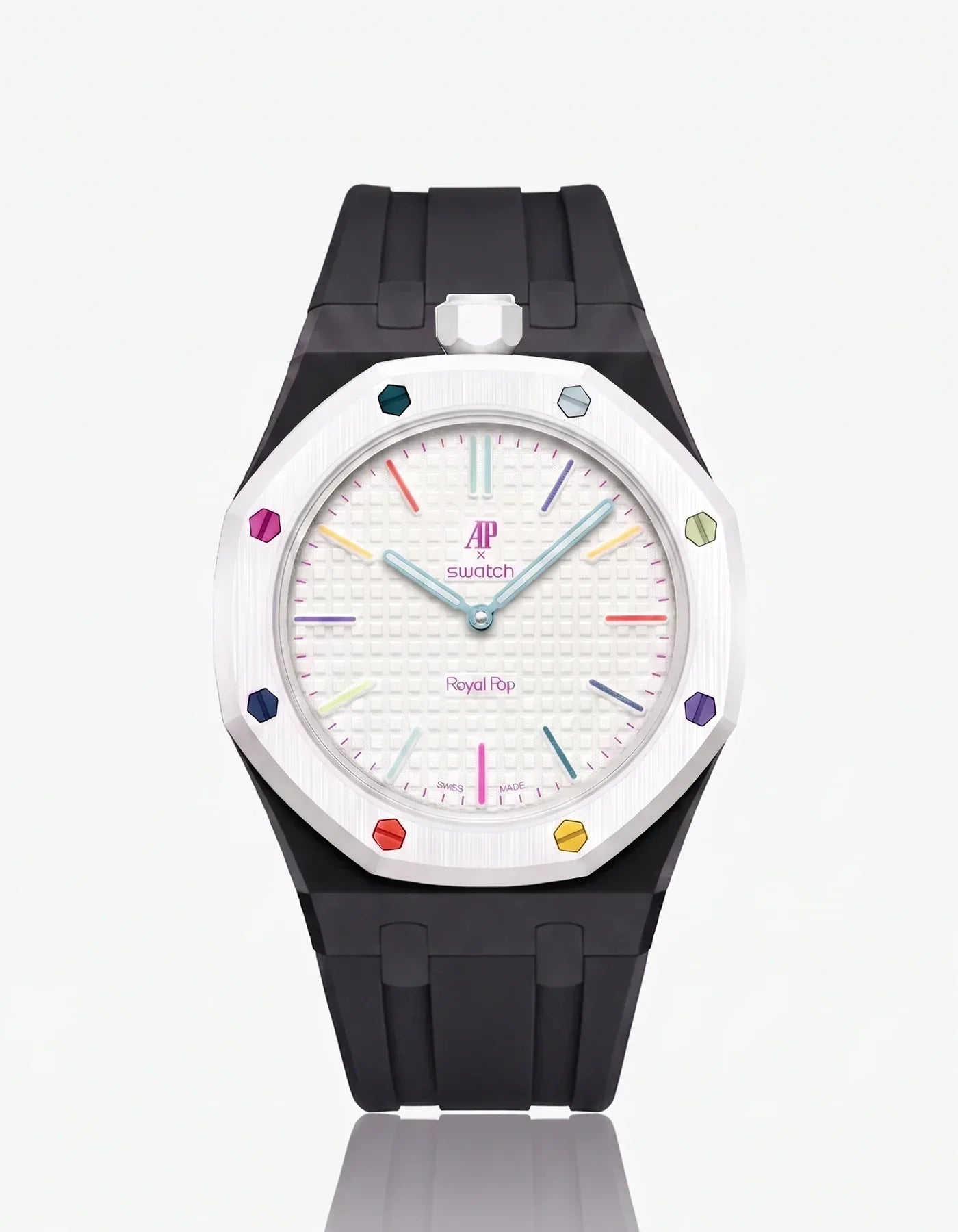 Silicone Strap & Case  Royal Pop Huit Blanc(Customize  Colors)