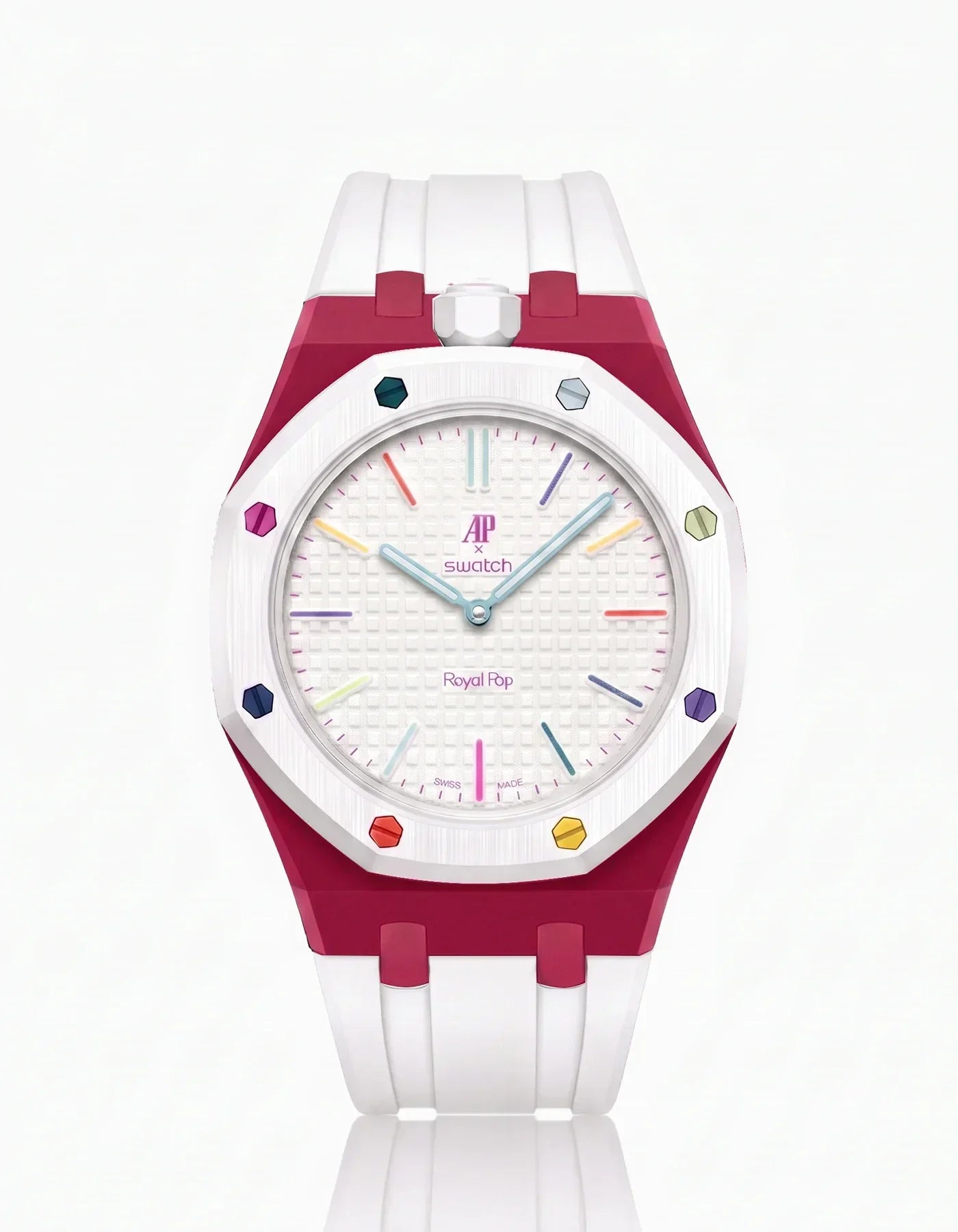 Silicone Strap & Case  Royal Pop Huit Blanc(Customize  Colors)