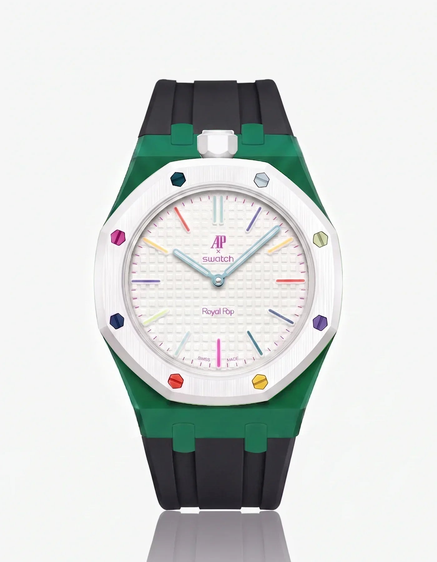 Silicone Strap & Case  Royal Pop Huit Blanc(Customize  Colors)