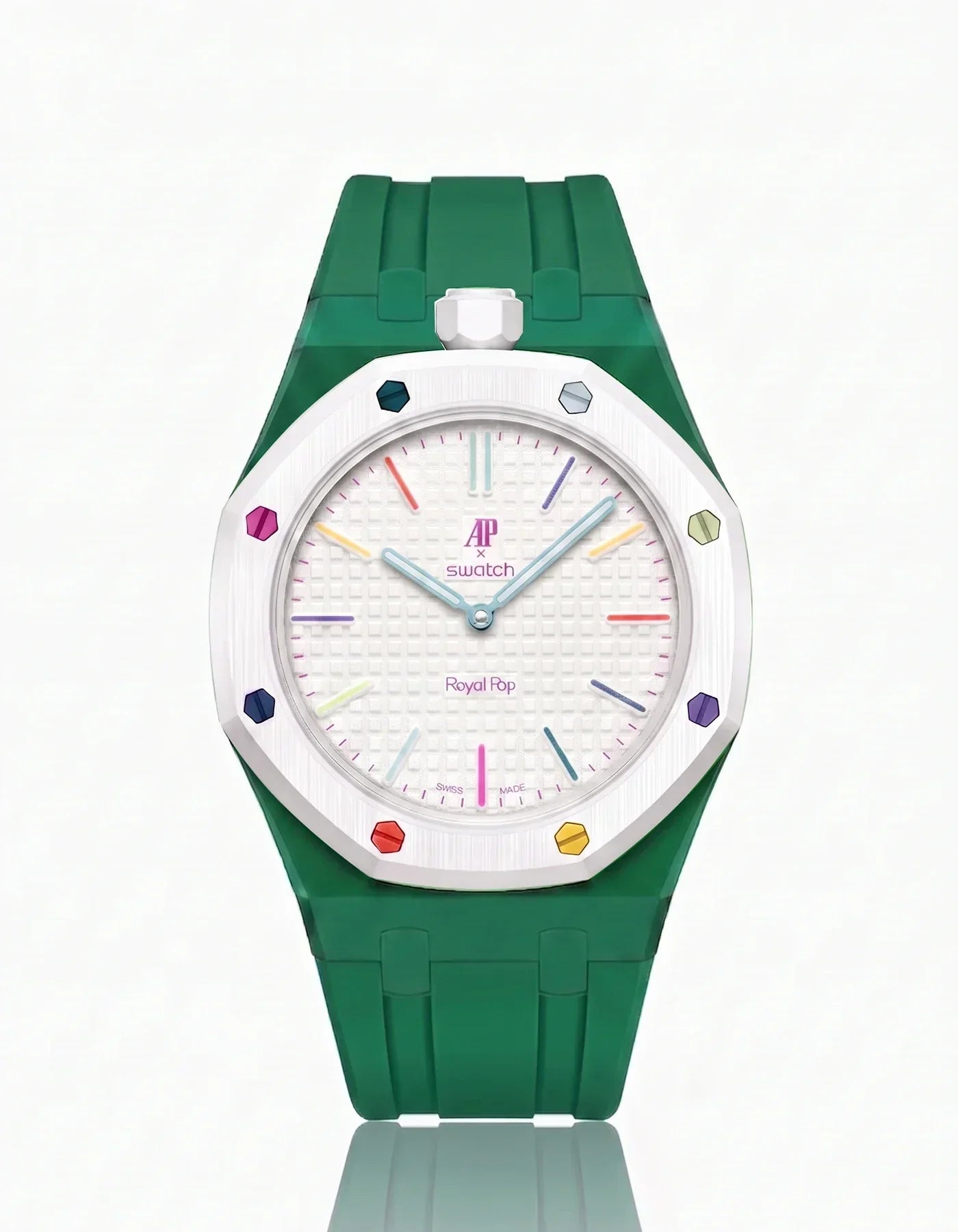 Silicone Strap & Case  Royal Pop Huit Blanc(Customize  Colors)
