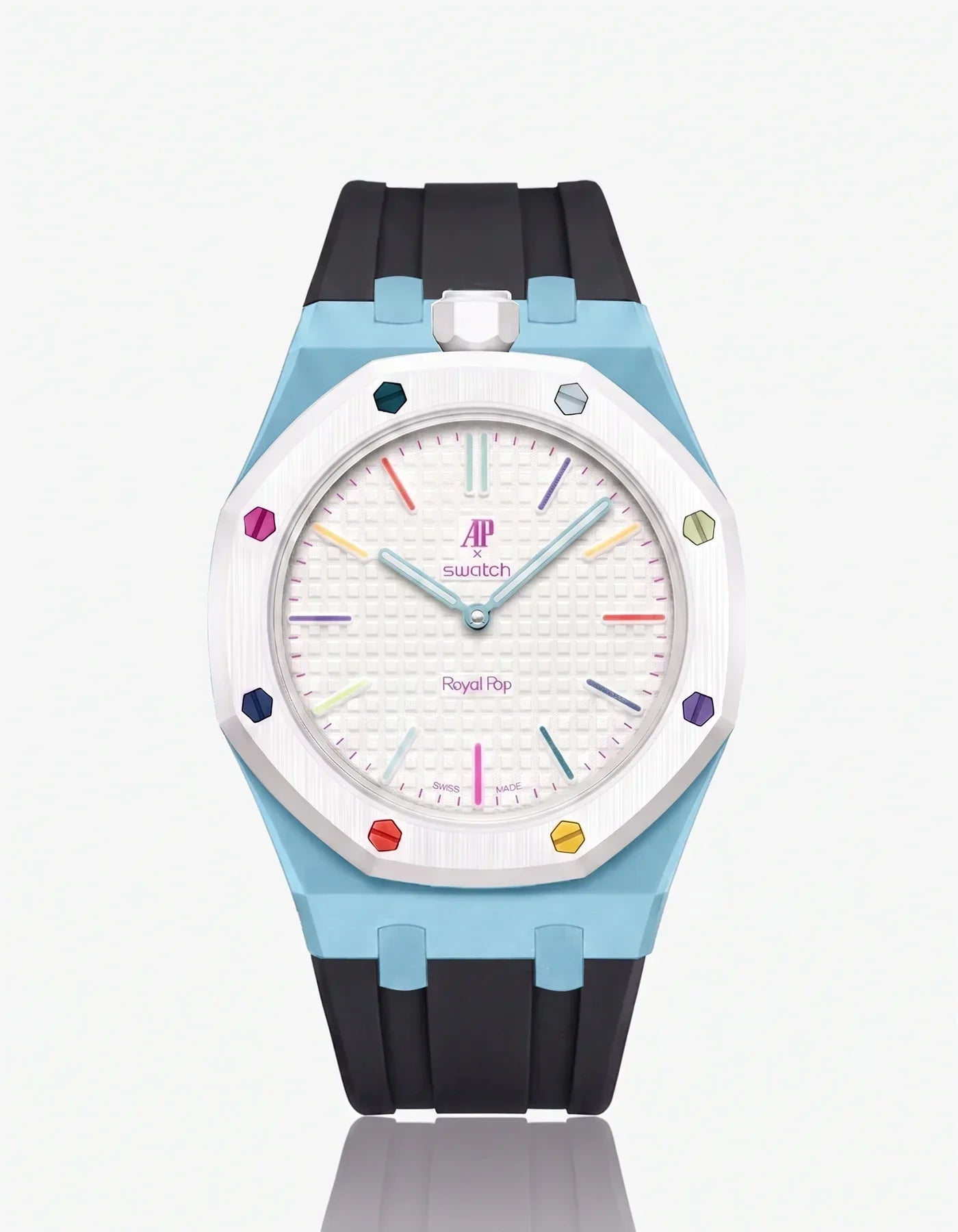 Silicone Strap & Case  Royal Pop Huit Blanc(Customize  Colors)