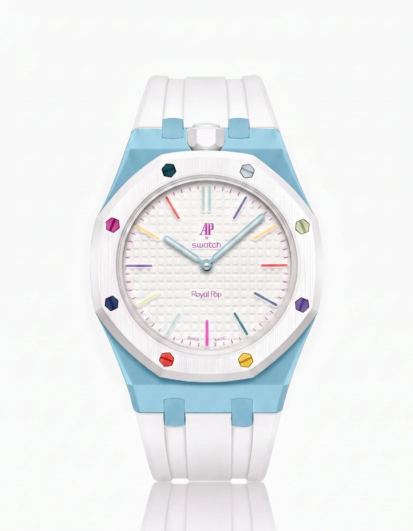 Silicone Strap & Case  Royal Pop Huit Blanc(Customize  Colors)