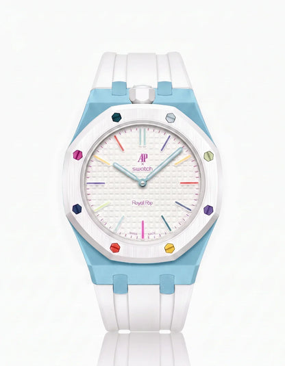 Silicone Strap & Case  Royal Pop Huit Blanc(Customize  Colors)