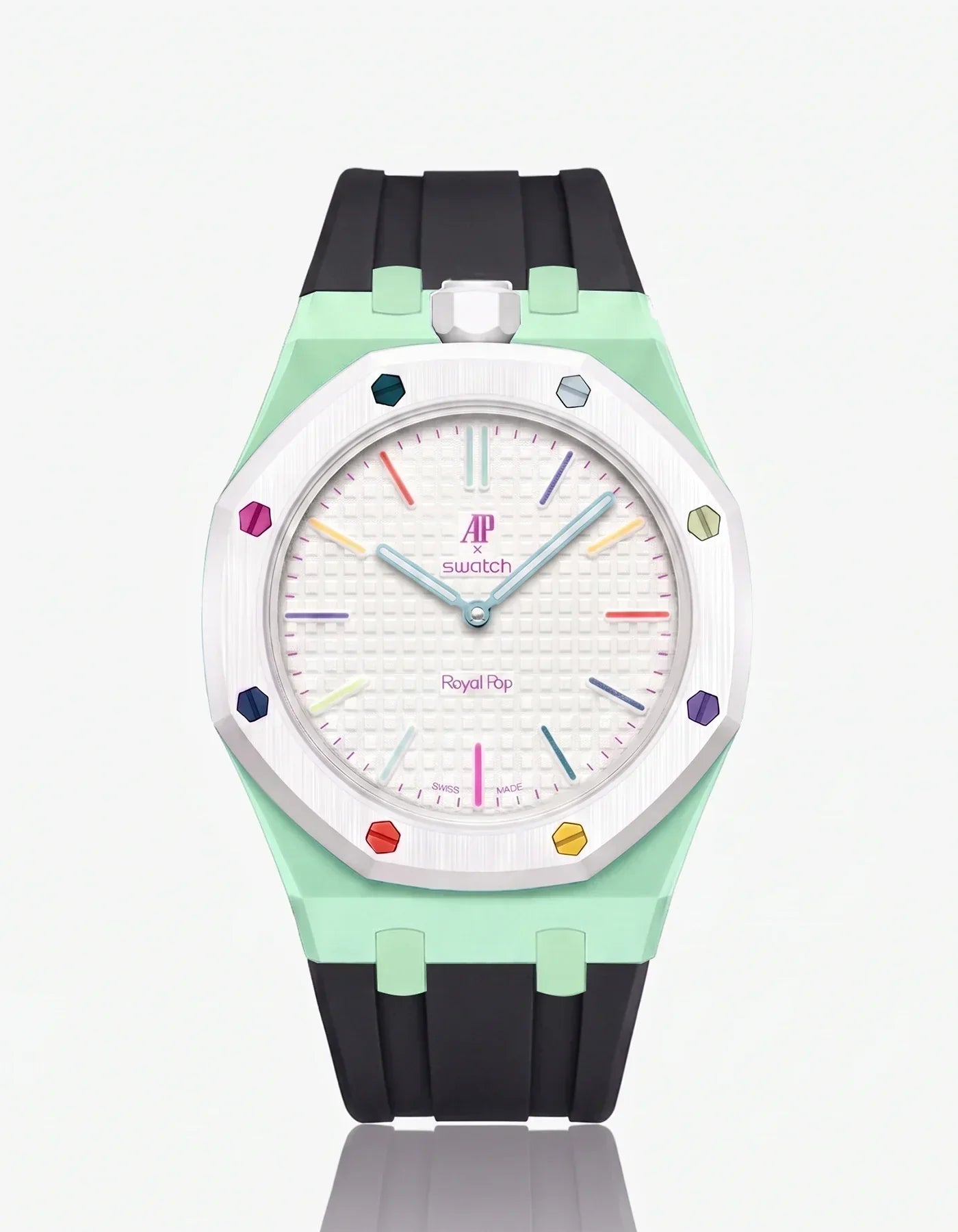 Silicone Strap & Case  Royal Pop Huit Blanc(Customize  Colors)