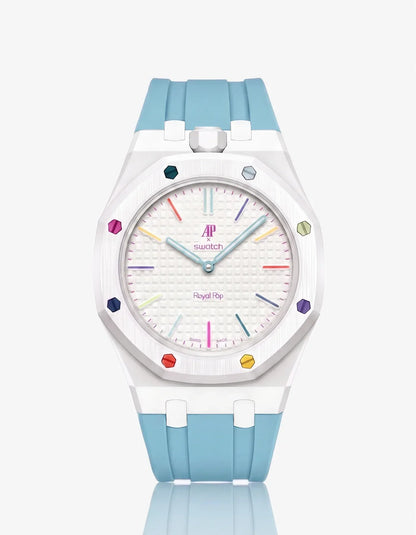 Silicone Strap & Case  Royal Pop Huit Blanc(Customize  Colors)