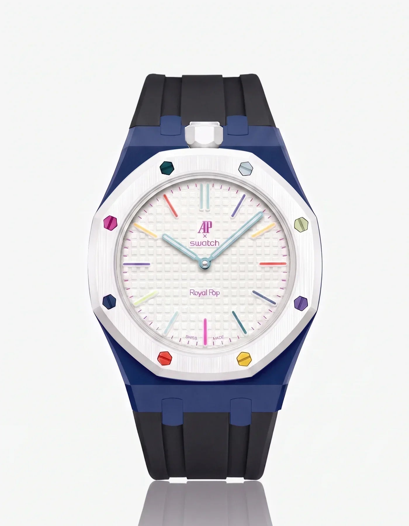 Silicone Strap & Case  Royal Pop Huit Blanc(Customize  Colors)