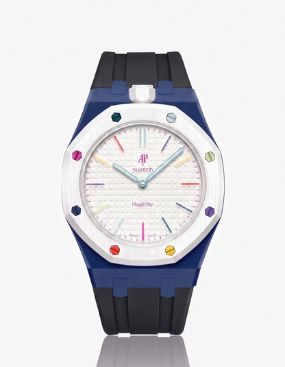 Silicone Strap & Case  Royal Pop Huit Blanc(Customize  Colors)