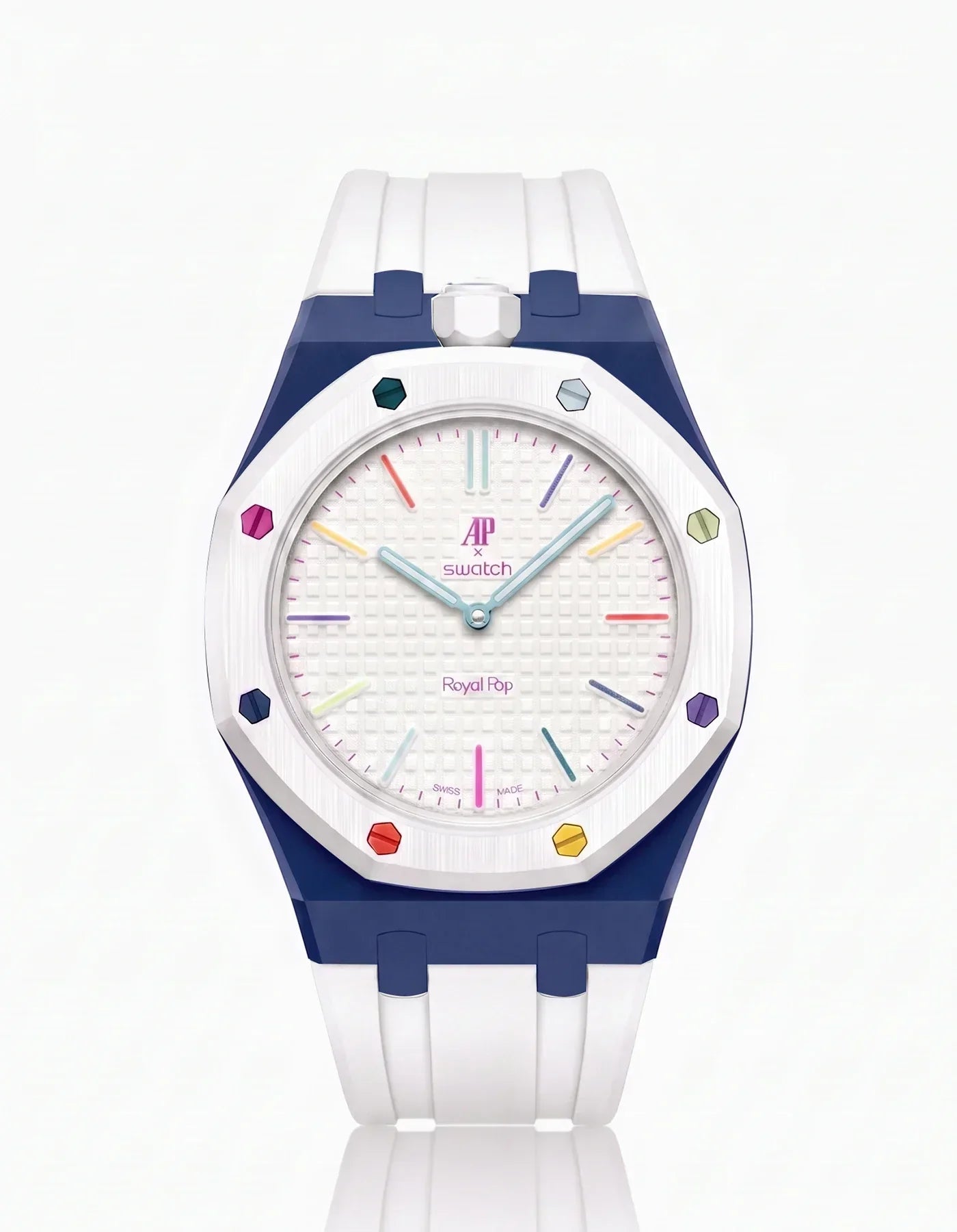 Silicone Strap & Case  Royal Pop Huit Blanc(Customize  Colors)