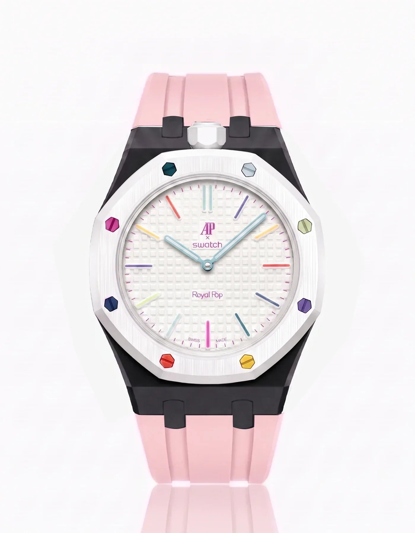 Silicone Strap & Case  Royal Pop Huit Blanc(Customize  Colors)