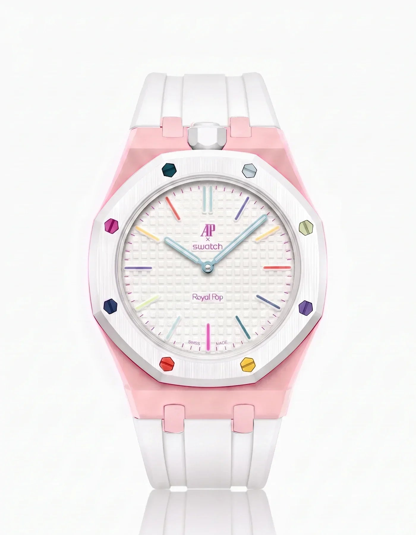 Silicone Strap & Case  Royal Pop Huit Blanc(Customize  Colors)