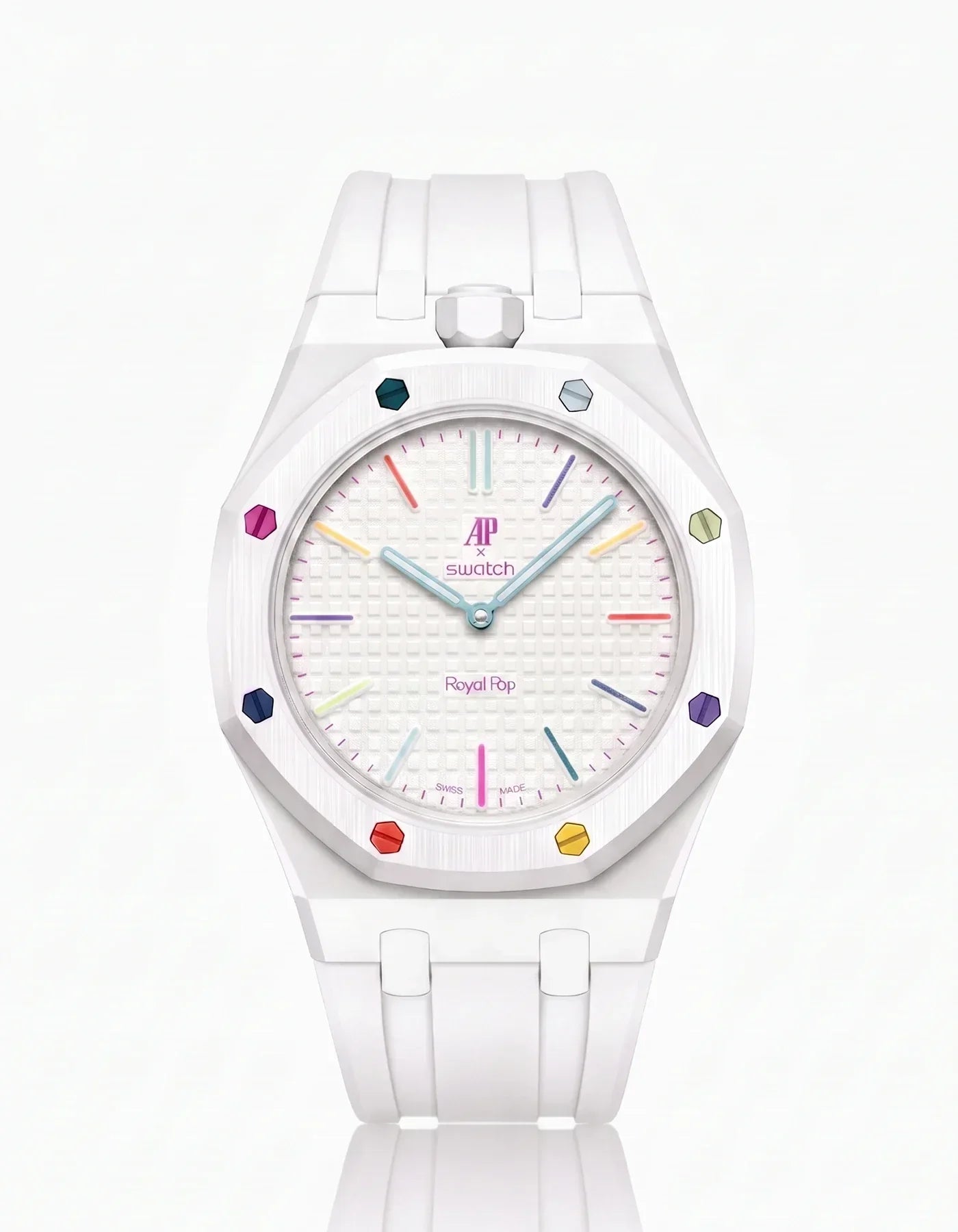 Silicone Strap & Case  Royal Pop Huit Blanc(Customize  Colors)