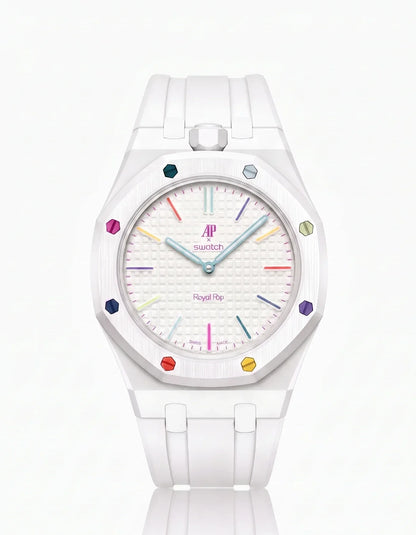 Silicone Strap & Case  Royal Pop Huit Blanc(Customize  Colors)